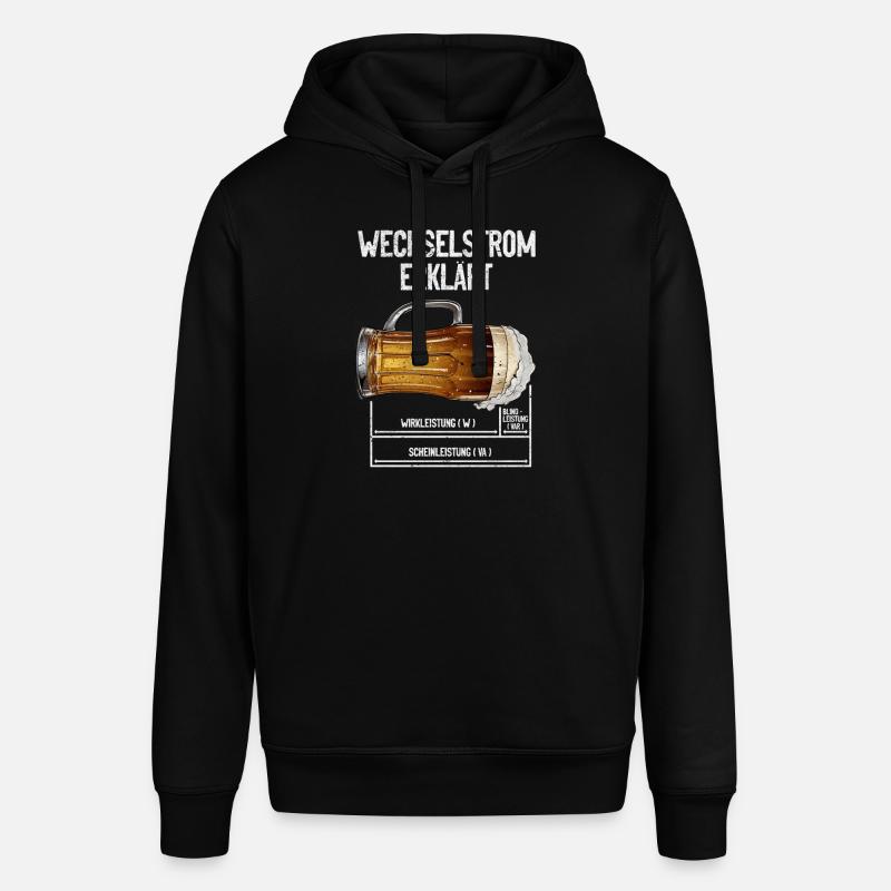 Wechselstrom erklärt Bier Elektriker Technik - Stanley/Stella Unisex Hoodie SOUNDER - Schwarz