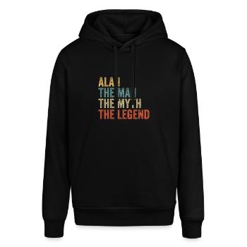 Alan the man the myth - Stanley/Stella Unisex Hoodie SOUNDER - Schwarz - Vorne - Alina (178cm) & Michal (187cm)