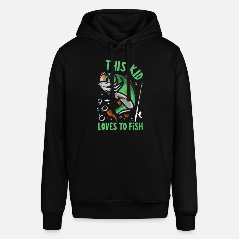 Cet enfant adore pêcher - Sweat à capuche SOUNDER Stanley/Stella Unisexe - noir