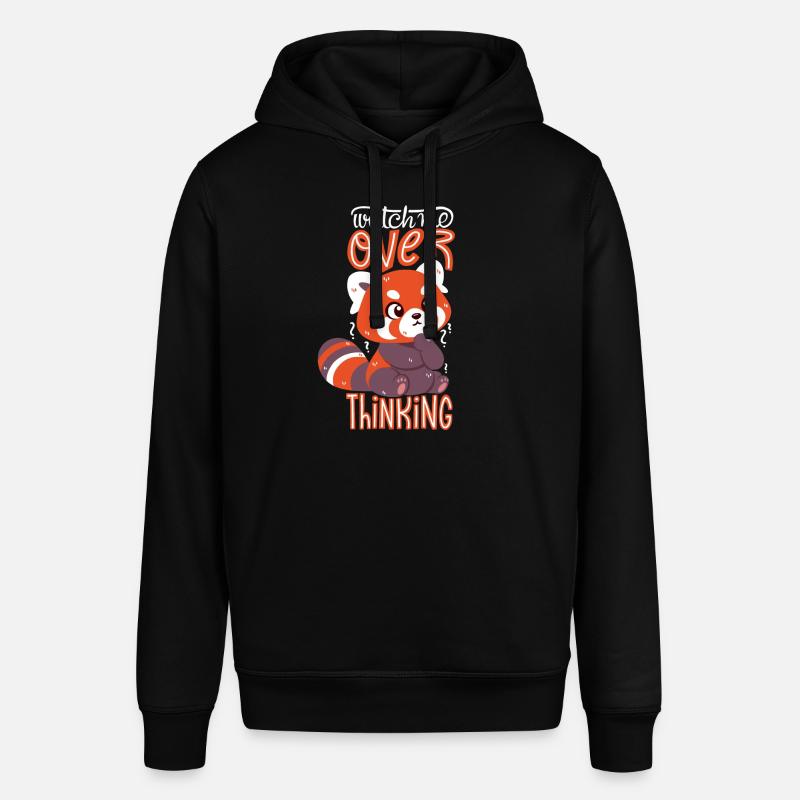 Overthinking Red Panda - Stanley/Stella Unisex Hoodie SOUNDER - Schwarz