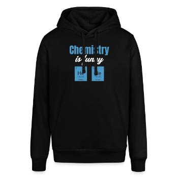 Chemie Ist Lustig. He He Science Periodic - Stanley/Stella Unisex Hoodie SOUNDER - Schwarz - Vorne - Alina (178cm) & Michal (187cm)