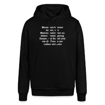 Lustiges Meerschweinchen Geschenk - Stanley/Stella Unisex Hoodie SOUNDER - Schwarz - Vorne - Alina (178cm) & Michal (187cm)
