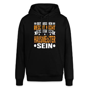 Hausmeister - Stanley/Stella Unisex Hoodie SOUNDER - Schwarz - Vorne - Alina (178cm) & Michal (187cm)