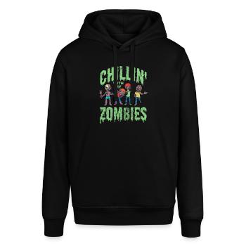Zombie - Stanley/Stella SOUNDER Unisex Hoodie - black - Front - Alina (178cm) & Michal (187cm)