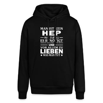Man Ist Kein HEP Aus Zufall Pflegekraft Pflege - Stanley/Stella Unisex Hoodie SOUNDER - Schwarz - Vorne - Alina (178cm) & Michal (187cm)