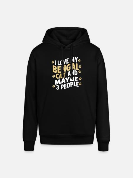 Katze Bengal Geschenk - Stanley/Stella Unisex Hoodie SOUNDER - Schwarz
