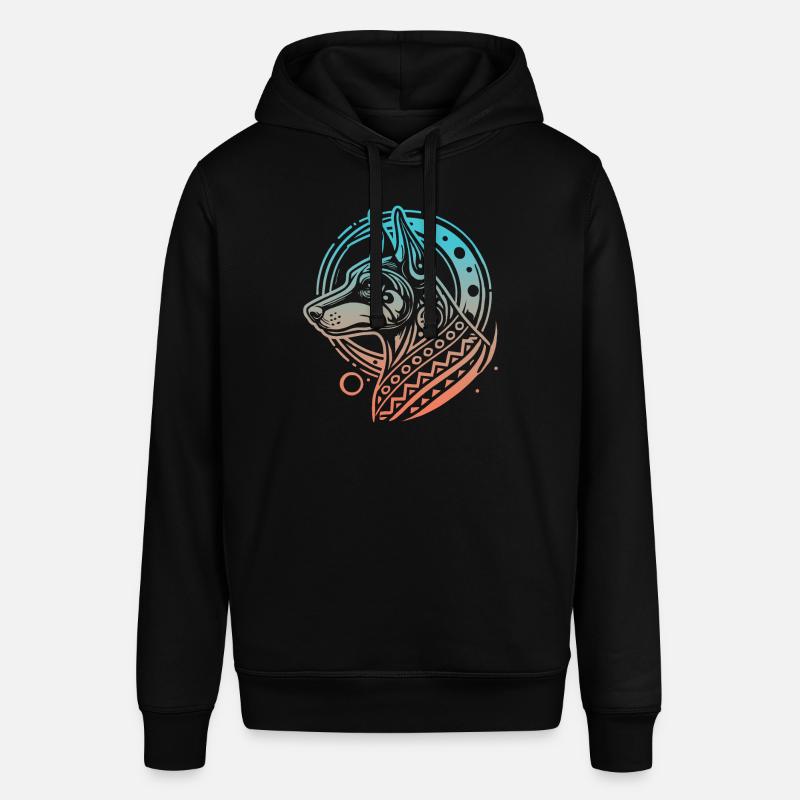 Doberman Tribal Phases de Lune - Sweat à capuche SOUNDER Stanley/Stella Unisexe - noir
