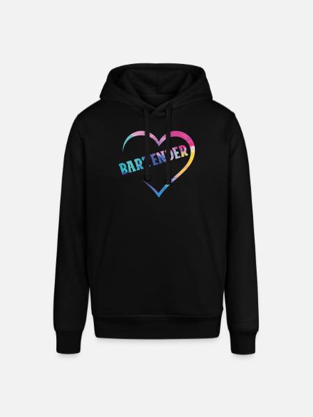 Bartender Mixologist Heart - Stanley/Stella SOUNDER Unisex Hoodie - black