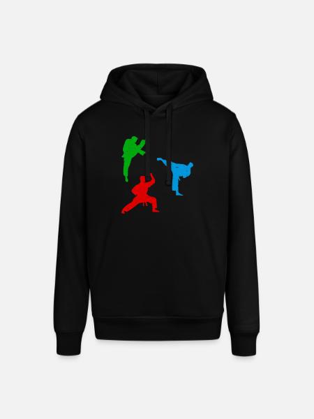 Karate silhouettes Karate fighter - Stanley/Stella SOUNDER Unisex Hoodie - black
