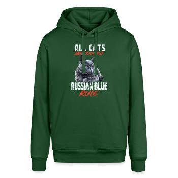 Russian blue - Stanley/Stella SOUNDER Unisex Hoodie - bottle green - Front - Alina (178cm) & Michal (187cm)