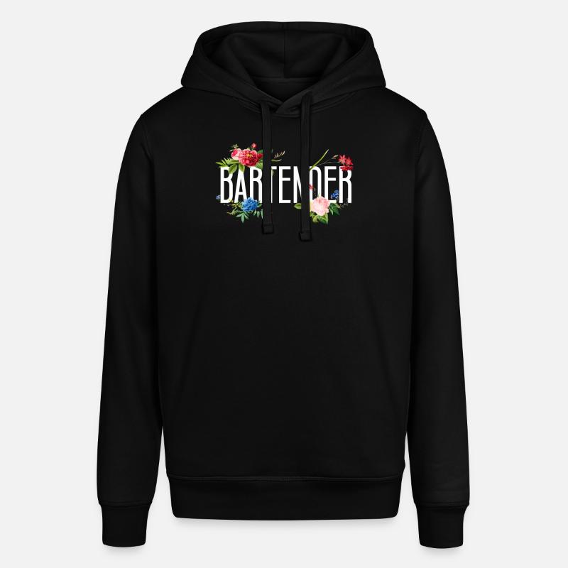Barman Mixologue Fleurs - Sweat à capuche SOUNDER Stanley/Stella Unisexe - noir