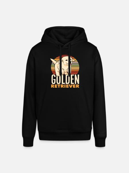 Retro Golden Retriever - Stanley/Stella SOUNDER Unisex Hoodie - black