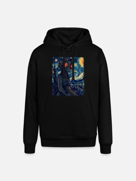 Flatwood's Monster Starry Night Painting - Stanley/Stella SOUNDER Unisex Hoodie - black