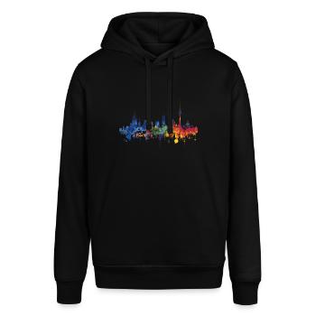Oldenburg - Stanley/Stella Unisex Hoodie SOUNDER - Schwarz - Vorne - Alina (178cm) & Michal (187cm)