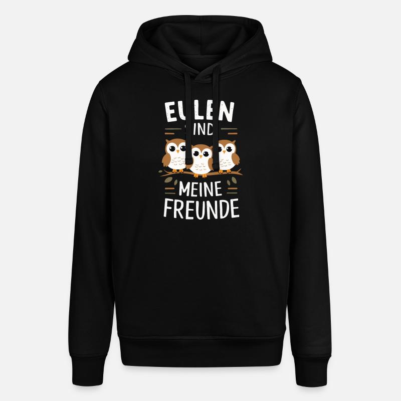 Nachteule Eule Eulen Vogel - Stanley/Stella Unisex Hoodie SOUNDER - Schwarz