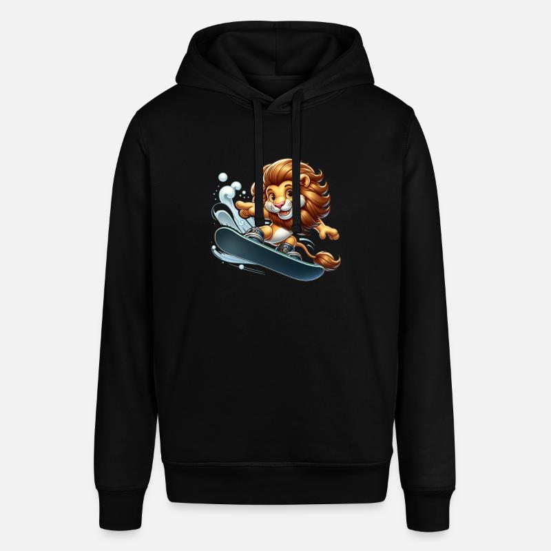 Mignon Snowboarder Lion - Sweat à capuche SOUNDER Stanley/Stella Unisexe - noir