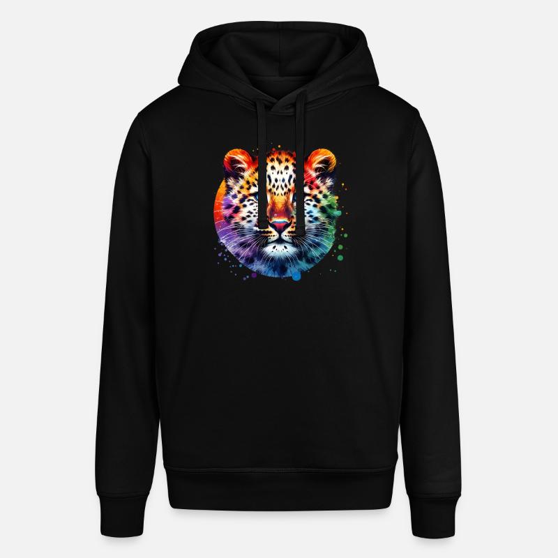 Léopard de l’Amour - Sweat à capuche SOUNDER Stanley/Stella Unisexe - noir
