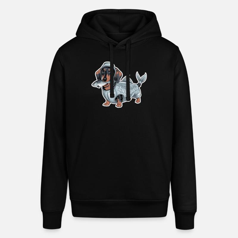 Teckel déguisé en poisson - Sweat à capuche SOUNDER Stanley/Stella Unisexe - noir