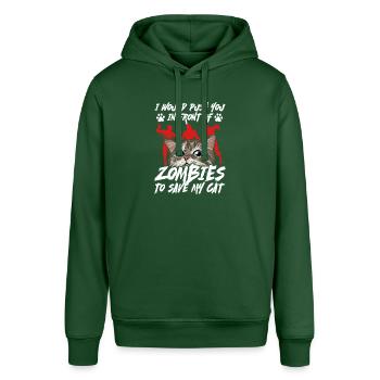 Zombie Zombie-Jäger Zombieapokalypse Geschenk - Stanley/Stella Unisex Hoodie SOUNDER - Flaschengrün - Vorne - Alina (178cm) & Michal (187cm)
