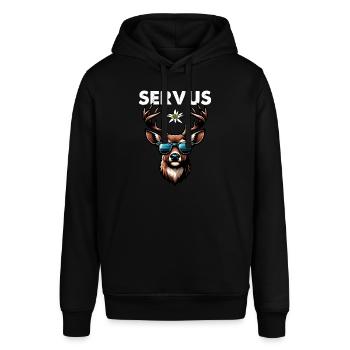 Servus - Folk Festival - Stanley/Stella SOUNDER Unisex Hoodie - black - Front - Alina (178cm) & Michal (187cm)