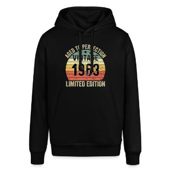 Aged To Perfection Vintage 1963 Limited Edition - Stanley/Stella Unisex Hoodie SOUNDER - Schwarz - Vorne - Alina (178cm) & Michal (187cm)