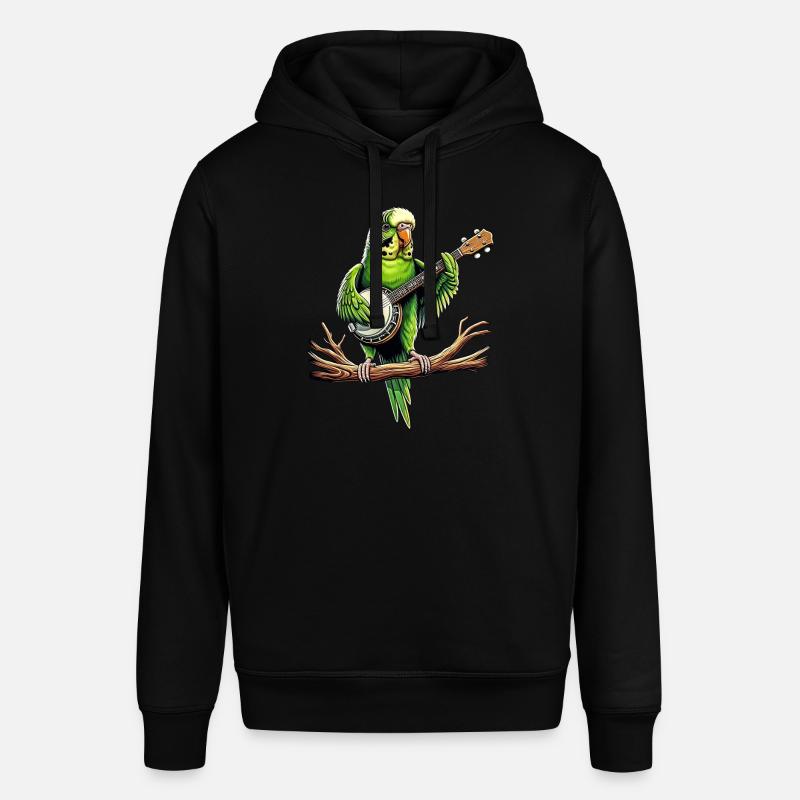 Budgie Budgie Perroquet Bluegrass Banj - Sweat à capuche SOUNDER Stanley/Stella Unisexe - noir