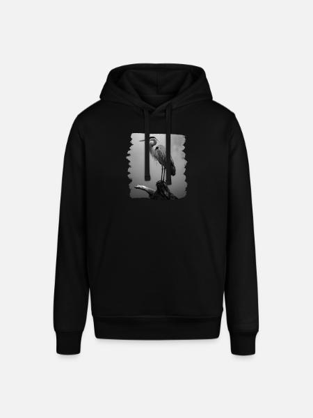 Heron Reiher - Stanley/Stella SOUNDER Unisex Hoodie - black