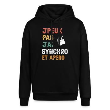 je peux pas natation synchronisée et apéro vintage - Sweat à capuche SOUNDER Stanley/Stella Unisexe - noir - Devant - Alina (178cm) & Michal (187cm)