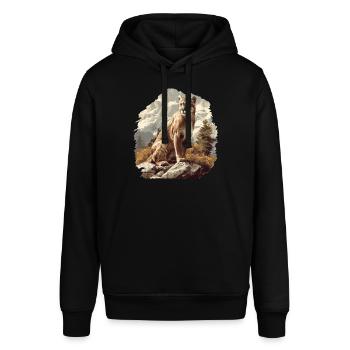 Cougar Berglöwen Berglöwe - Stanley/Stella Unisex Hoodie SOUNDER - Schwarz - Vorne - Alina (178cm) & Michal (187cm)