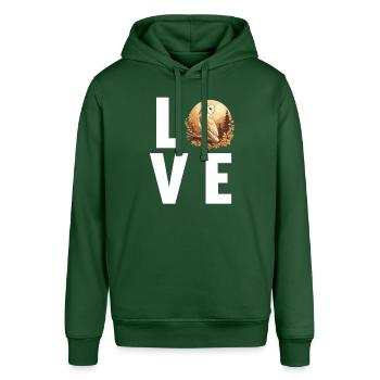Barn Owl Schleiereulen Schleiereule - Stanley/Stella SOUNDER Unisex Hoodie - bottle green - Front - Alina (178cm) & Michal (187cm)
