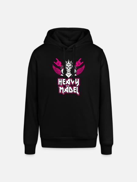 Cadeaus voor Heavy Metal Fan Mrs. Heavy Girl - Stanley/Stella Uniseks biologische hoodie SOUNDER - zwart