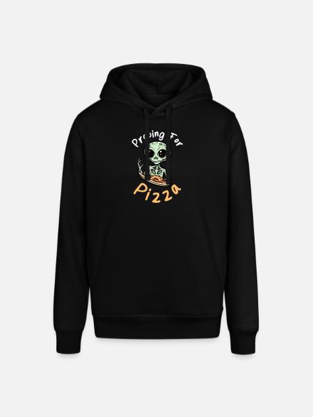 Bortførelse af rumvæsener undersøger pizza - Stanley/Stella SOUNDER unisex hoodie - sort