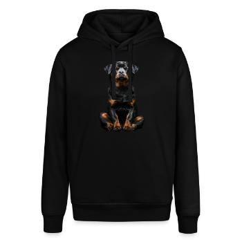 Rottweiler - Stanley/Stella Unisex Hoodie SOUNDER - Schwarz - Vorne - Alina (178cm) & Michal (187cm)