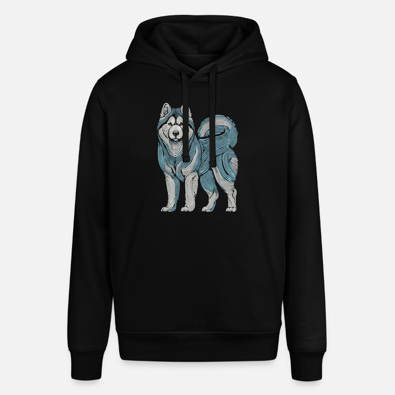 Empreinte digitale du husky sibérien - Sweat à capuche SOUNDER Stanley/Stella Unisexe - noir
