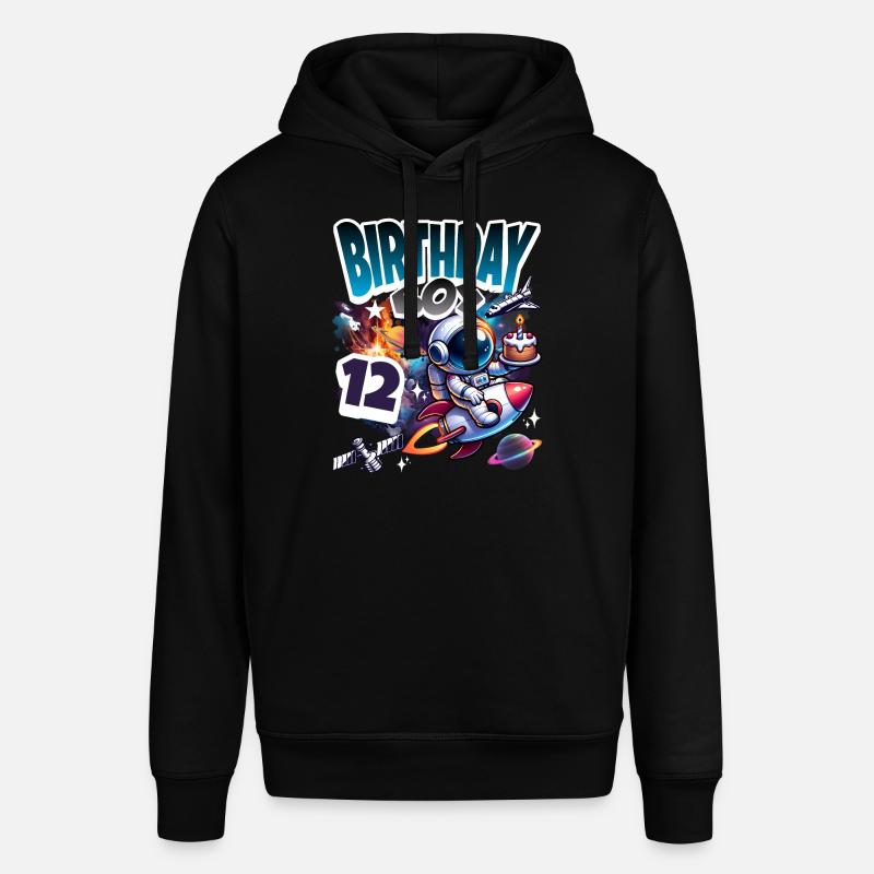 Astronaut 12th Birthday Space - Stanley/Stella SOUNDER Unisex Hoodie - black