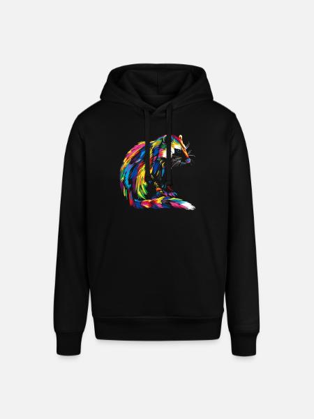Skunk Animal Pop Art - Stanley/Stella SOUNDER Unisex Hoodie - black