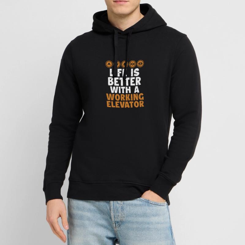 Life is Better with a Working Elevator Elevator Stanley/Stella SOUNDER Unisex Hoodie