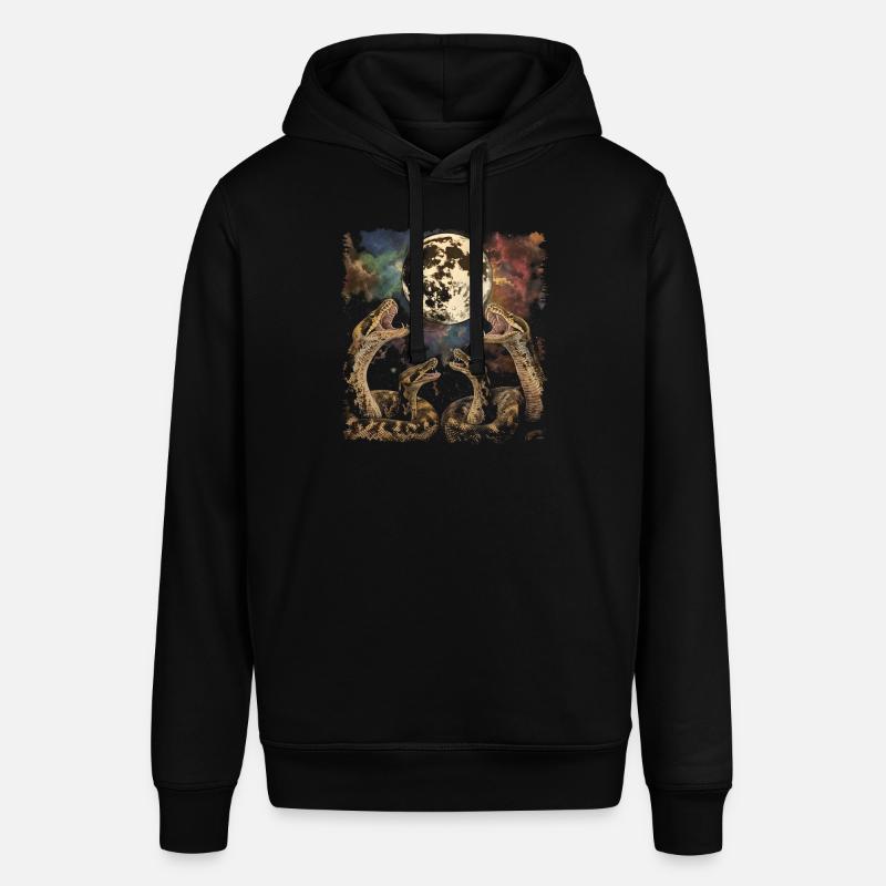 Kugelpython Schlange Heulender Mond - Stanley/Stella Unisex Hoodie SOUNDER - Schwarz