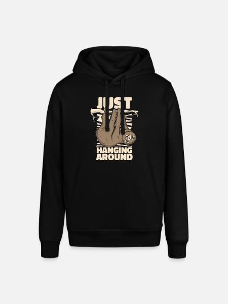 Just Hanging Around Brown-Throated Pilosa - Stanley/Stella SOUNDER Unisex Hoodie - black