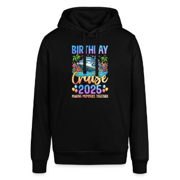 Birthday Cruise 2025 Making Memories Together - Stanley/Stella Unisex Hoodie SOUNDER - Schwarz - Vorne - Alina (178cm) & Michal (187cm)