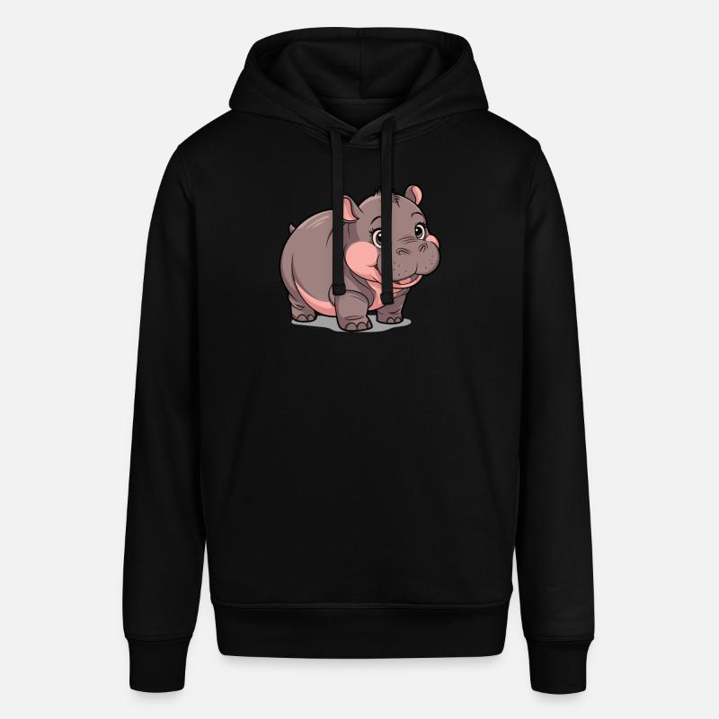 Moo Deng Nilpferd Hippopotame - Sweat à capuche SOUNDER Stanley/Stella Unisexe - noir