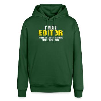 Editeur Drôle Parole Profession Collègue Cadeau - Sweat à capuche SOUNDER Stanley/Stella Unisexe - vert bouteille - Devant - Alina (178cm) & Michal (187cm)