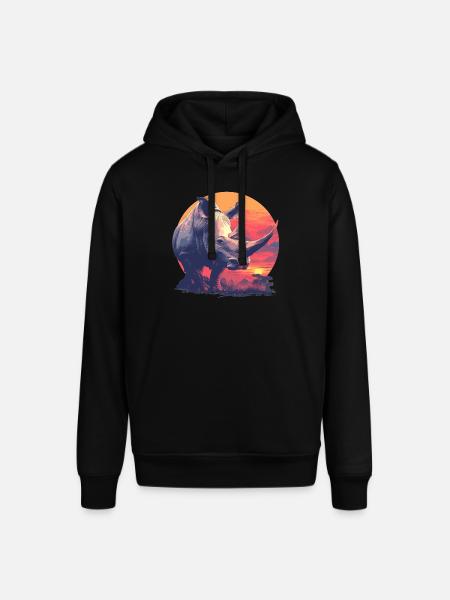 Rhino Rhinos Rhino - Stanley/Stella SOUNDER Unisex Hoodie - black