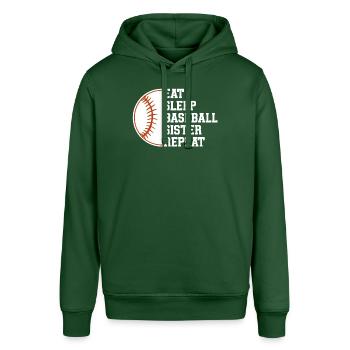 Baseball Sport Baseballspieler Pitcher Catcher USA - Stanley/Stella Unisex Hoodie SOUNDER - Flaschengrün - Vorne - Alina (178cm) & Michal (187cm)