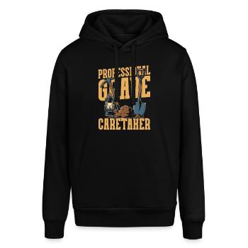 Totengräber Bestattungshelfer - Stanley/Stella Unisex Hoodie SOUNDER - Schwarz - Vorne - Alina (178cm) & Michal (187cm)