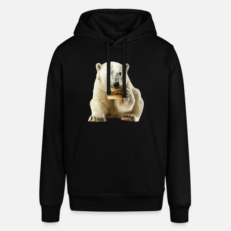 Ours blanc - Sweat à capuche SOUNDER Stanley/Stella Unisexe - noir