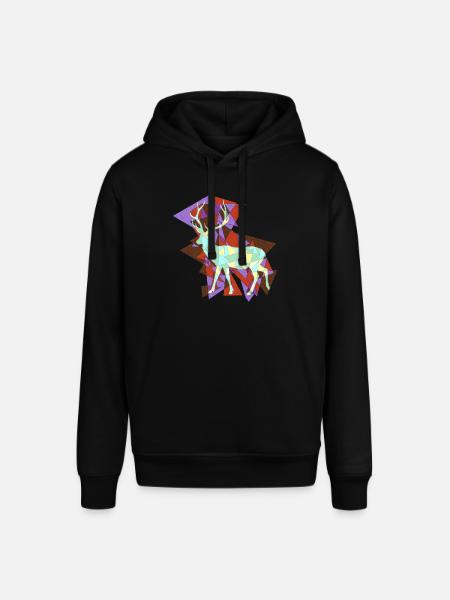 Hirsch - Abstrakt - Stanley/Stella Unisex Hoodie SOUNDER - Schwarz