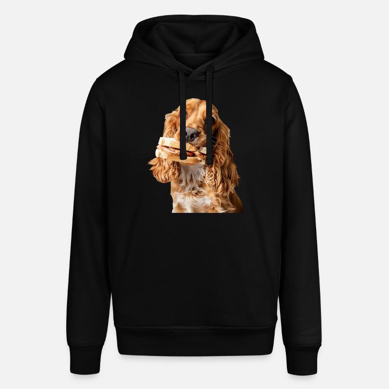 Cocker Spaniel - Felpa con cappuccio unisex SOUNDER di Stanley/Stella - nero