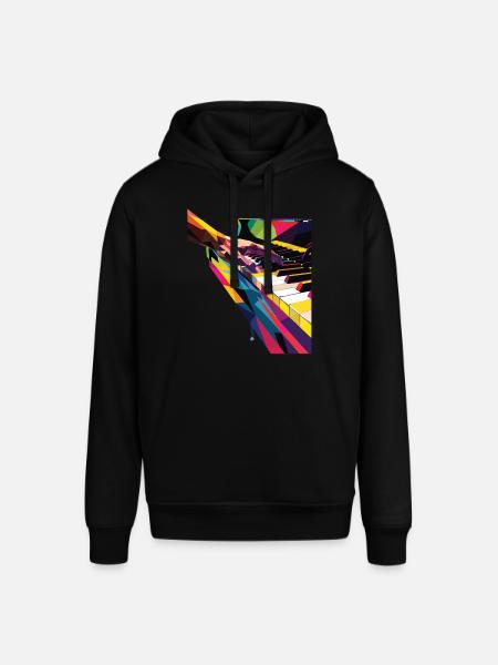 Piano - Stanley/Stella SOUNDER Unisex Hoodie - black