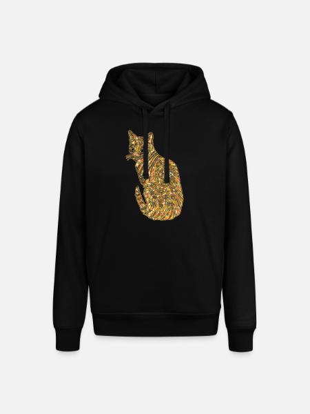 Bengal Cat Geometric - Stanley/Stella SOUNDER Unisex Hoodie - black